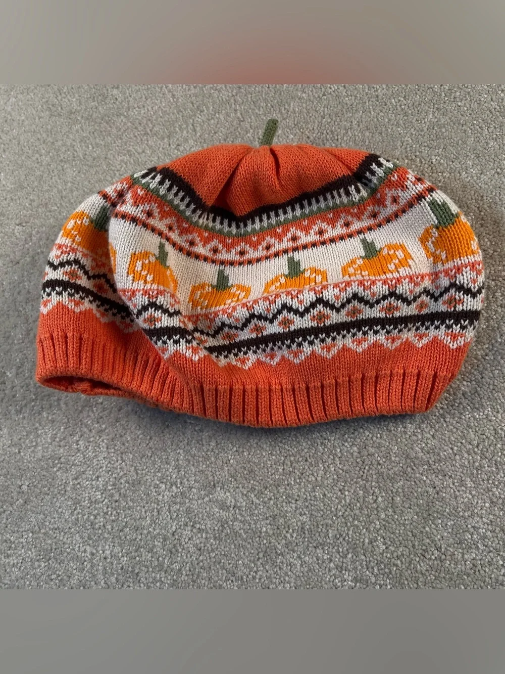 Gymboree Pumpkin Hat Beret Fall Youth 4-7 100% cotton